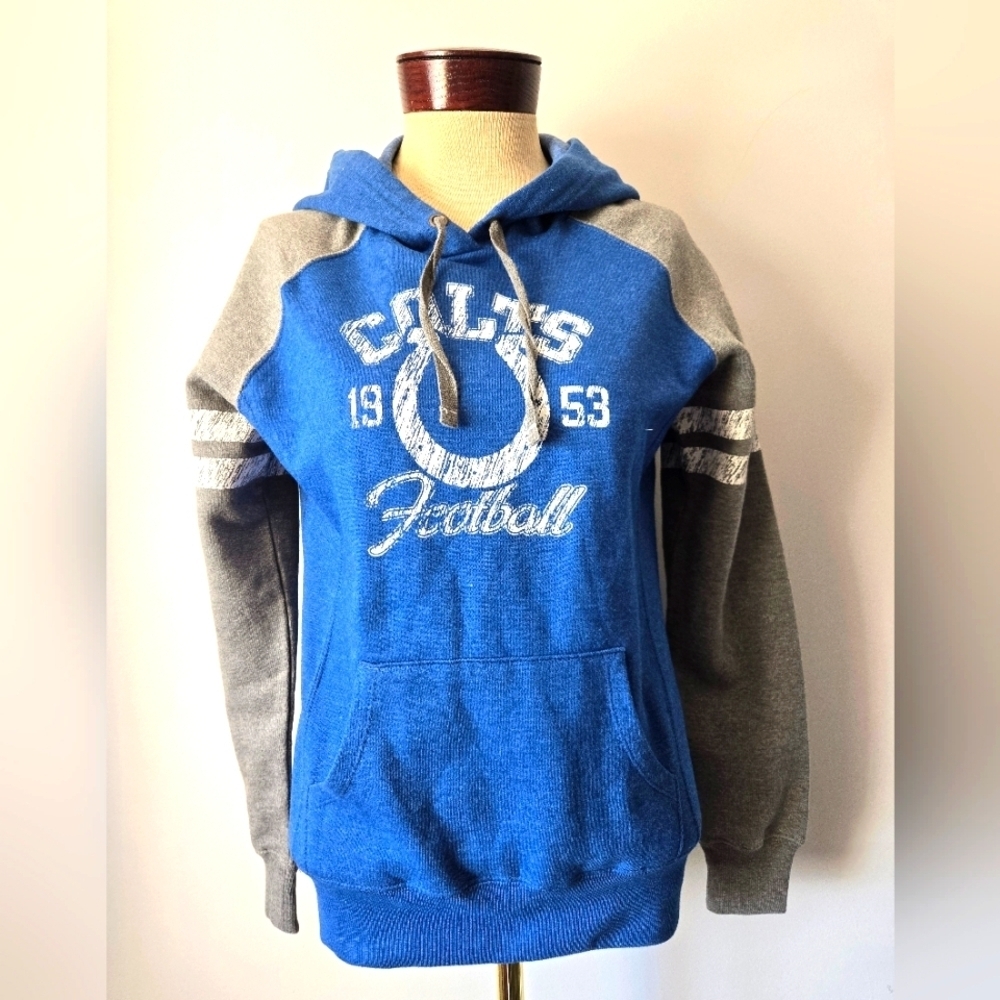 NFL- INDIANAPOLIS COLTS blue And Grey Hoodie. Size Small